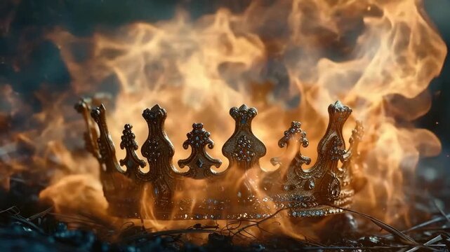 A beautiful king or queen crown from gold material for coronation