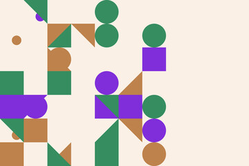 Modern Abstract Geometric Pattern with Colorful Shapes Creating Dynamic Visual Background Art