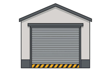 Industrial Building with Roller Shutter Door