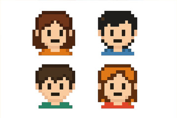 Fototapeta premium Pixelated Avatar Group