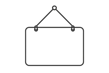 Blank hanging sign with suspension