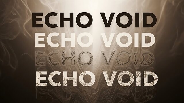 Echo void text background design.