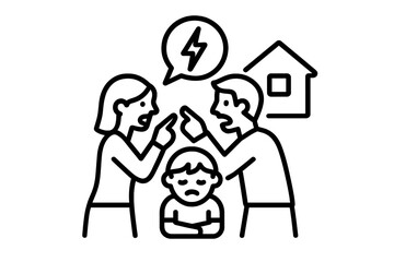Family Conflict Illustration