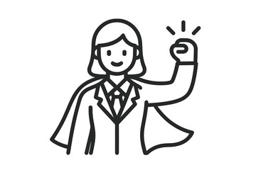 Obraz premium Businesswoman with fist raised in success