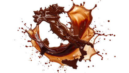 Flowing, dynamic capture of cascading dark liquid with splash