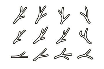 Abstract branch-like shapes on a gradient background