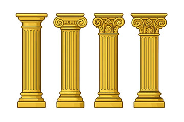 Fototapeta premium Four Classical Architectural Columns