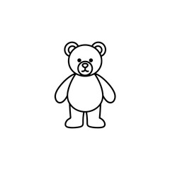 Obraz premium Simple line drawing of a bear isolated on transparent background
