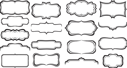 Obraz premium Set of ornate vintage label frames