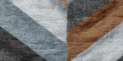 Geometric chevron pattern fabric texture woven textile detail minimalist style neutral color palette rustic feel closeup macro view craft design inspiration soft material cozy mood