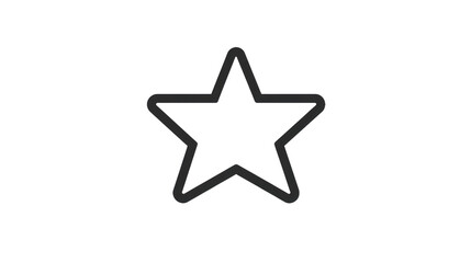 Obraz premium Outline star symbol graphic against a transparent background for design elements