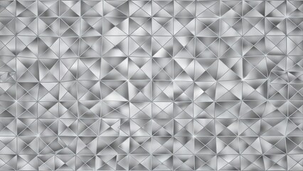 Obraz premium Abstract geometric pattern with shimmering silver and white triangles creating a modern textured background.