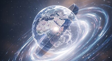 Earths Energy Field - A Digital Rendering of Planetary Power.