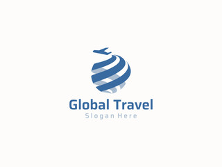Travel logo design vector template