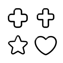 Obraz premium 3d medical icon set featuring a hospital cross symbol and heart shape designed as jigsaw puzzle pieces for a health aid concept vector illustration3d medical icon set featuring a hospital cross symbol