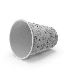 paper coffee cup 8oz with a hand-drawn illustration pattern.