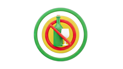 No Alcohol Sign: Prohibition of Drinking