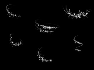 snowflakes stock image use black background