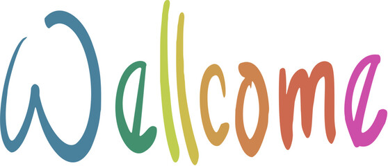 Colorful drawn Happy New Year 2026 doodle text set perfect for greetings, posters, and social media, Happy and Wellcome Happy New year © Myesha