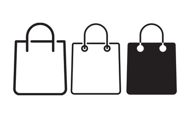 set of vector shopping bags