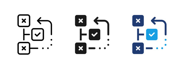 Prioritization and organization icon for task hierarchy and focus on important items. Concept of planning, productivity, task management and business process optimization for modern user interfaces.
