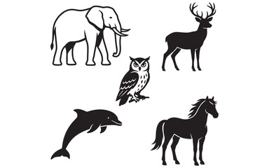 Set of Wild Animal Icons