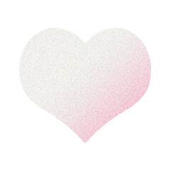Pastel pink PNG heart cutout clipart sticker isolated on transparent background