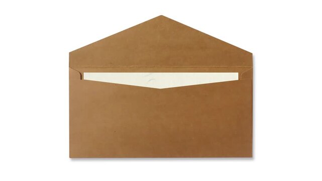 Envelope opening card reveal - kraft paper