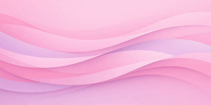 Soft pink wavy abstract background with layered curves
