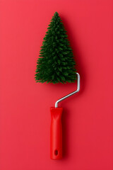 Creative christmas tree painting