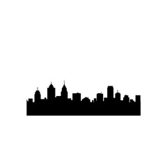 Obraz premium Silhouette of a city skyline isolated on transparent background