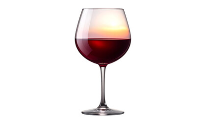 Wine glass isolated on transparent background, high-quality PNG with elegant design and clear reflections, perfect for beverage ads, restaurant menus, bar graphics, and celebrations.