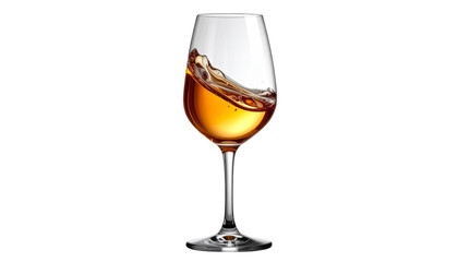 Wine glass isolated on transparent background, high-quality PNG with elegant design and clear reflections, perfect for beverage ads, restaurant menus, bar graphics, and celebrations.