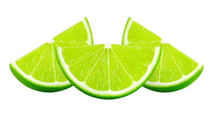 Fresh lime slice citrus fruit green juicy tropical isolated healthy refreshing vibrant food ingredient perfect for summer drinks and garnishes