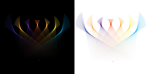 An abstract vector illustration featuring glowing orange and yellow fire flames with heat smoke waves creates a hot burning energy design on a black wallpaper background