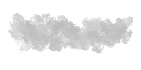 Abstract watercolor illustration of blue brush strokes creating a light nature texture of clouds and smoke on a vintage paper design