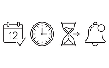 Holistic Health and Wellness Line Icon Set: Meditation, Lungs, and Heart Care Vector Illustration