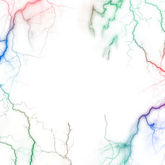 Abstract  Bright Colors Flashlights Frame Illustration