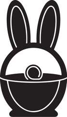 50 Easter Egg Bunny Silhouette