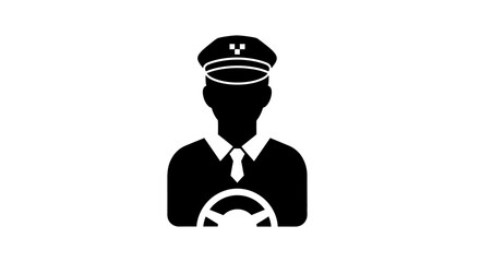 Black silhouette of a pilot. © AHMAD