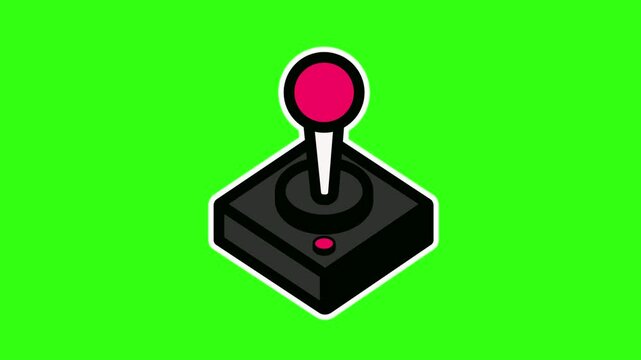 Control lever animation on green screen 