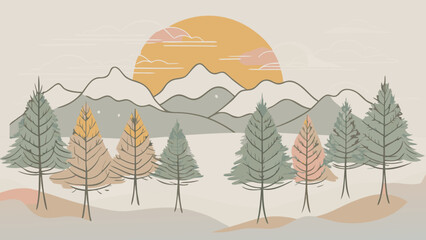 vector illustration of a forest