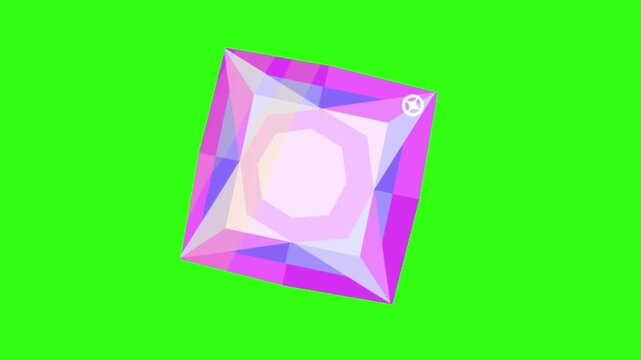 purple diamond with square shaped animation 