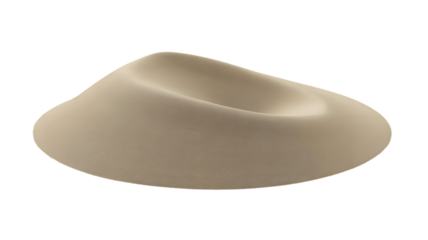 Modern and minimalist outdoor furniture in a unique form  . Isolated on transparent background, png