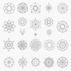 Stunning collection of intricate geometric sacred geometry patterns perfect for modern spiritual design projects