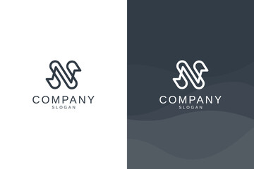 Letter N logo design for various types of businesses and company. colorful, modern, geometric letter N logo