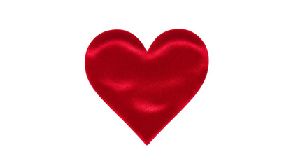 Fototapeta premium Bright red heart shape isolated on transparent background