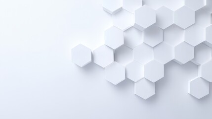 Modern Abstract White Hexagon Background for Minimalist Design Projects