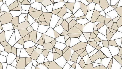 Abstract illustration of a tessellated pattern with irregular polygons and varying shades of beige.