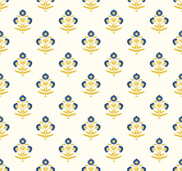 Fototapeta premium Seamless Elegant Floral Pattern for Digital Textile Print | Vintage Flower All Over Design